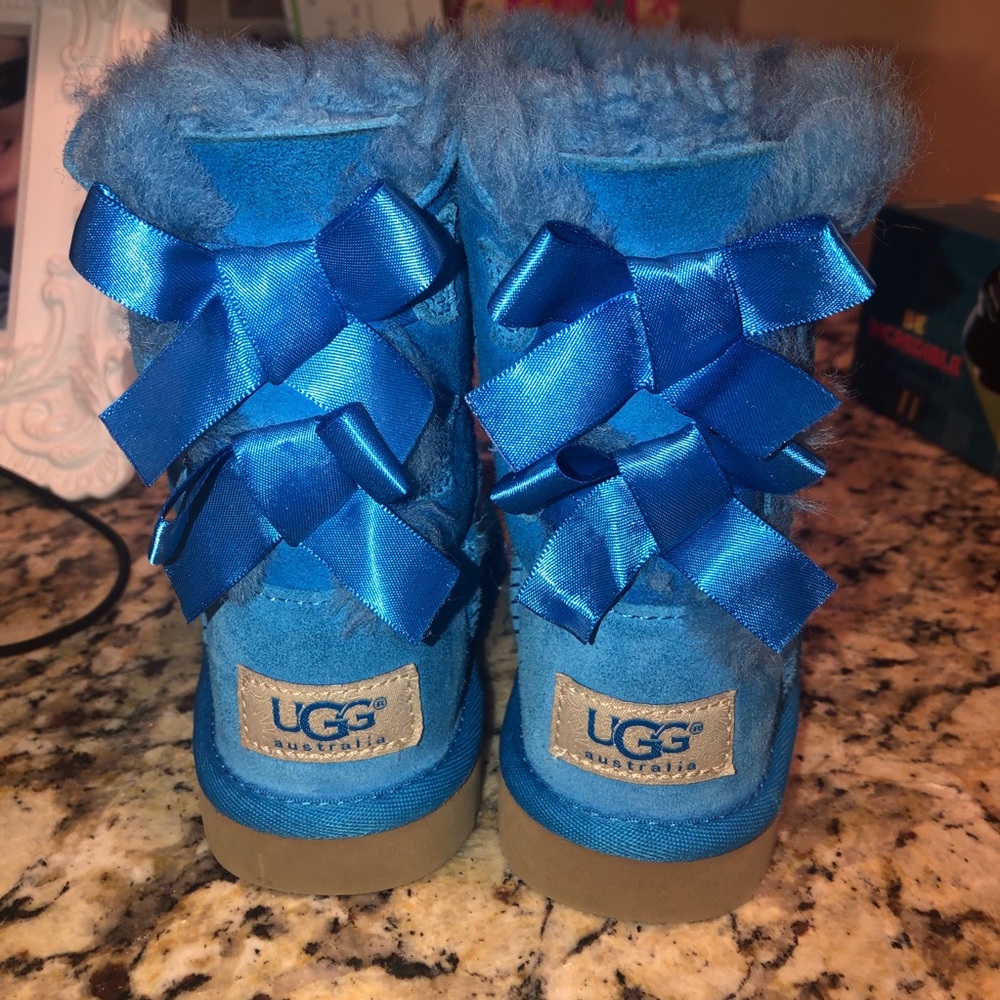 Blue Bailey Bow Toddler Ugg Boots
